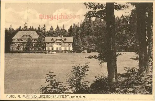 Breitenbrunnen Hotel und Kurhaus Kat. Sasbachwalden