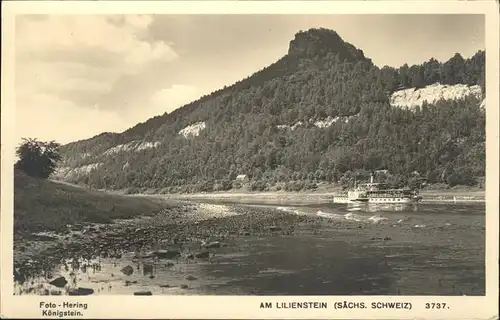 Lilienstein Schiff Kat. Bad Schandau