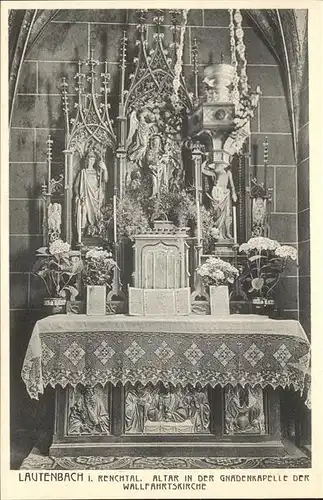 Lautenbach Renchtal Altar Gnadenkapelle der Wallfahrtskirche Kat. Lautenbach