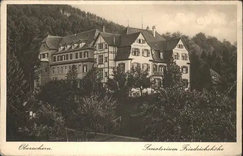 Oberachern Sanatorium Friedrichshoehe Kat. Achern