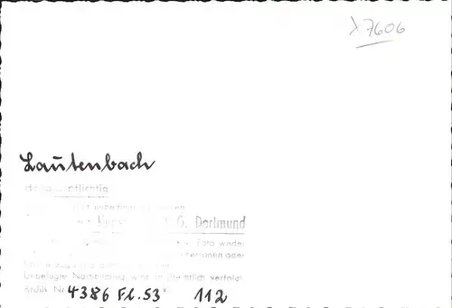 Lautenbach Renchtal Flugaufnahme [handschriftlich] Kat. Lautenbach