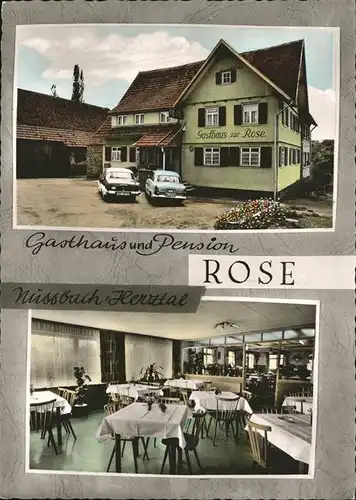 Nussbach Schwarzwald Gasthaus Pension Rose Herztal Kat. Triberg im Schwarzwald