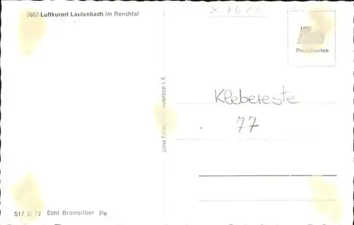 Lautenbach Renchtal  Kat. Lautenbach