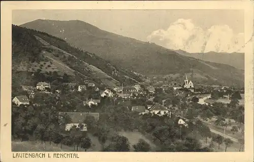 Lautenbach Renchtal Teilansicht Kat. Lautenbach