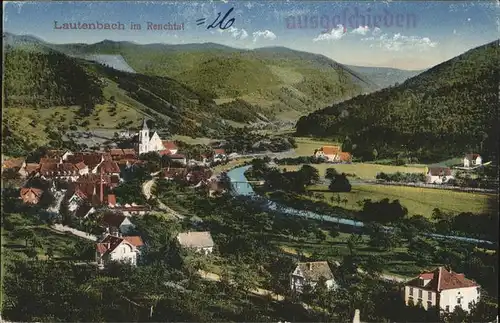 Lautenbach Renchtal Teilansicht Kat. Lautenbach