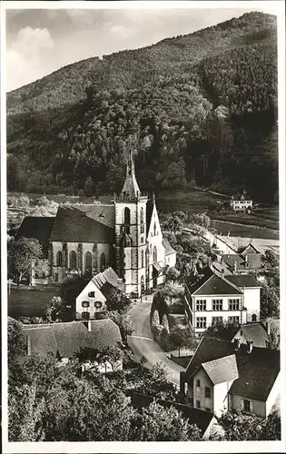 Lautenbach Renchtal Teilansicht Kirche Kat. Lautenbach