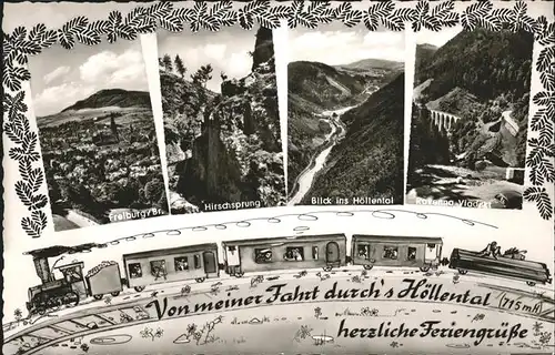 Hoellental Schwarzwald Ravenna Viadukt Hirschsprung Zug Kat. Buchenbach