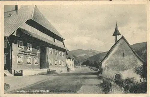 Hoellental Schwarzwald Gasthaus Himmelreich Kat. Buchenbach