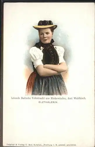 Waldkirch Breisgau Volkstracht Elzthaelerin Kat. Waldkirch