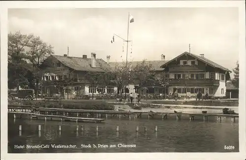 Prien Chiemsee Hotel Strandcafe Westernacher Kat. Prien a.Chiemsee