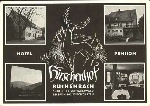 Buchenbach Breisgau Hotel Pension Hirschenhof Kat. Buchenbach