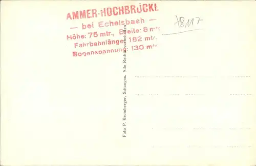 Echelsbach Ammer-Hochbruecke Kat. Bad Bayersoien