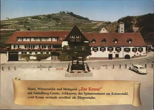 Achkarren Winzerstube Krone Kat. Vogtsburg im Kaiserstuhl