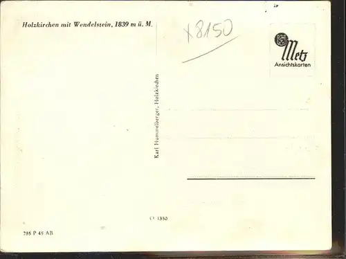 Holzkirchen Wendelstein Kat. Holzkirchen