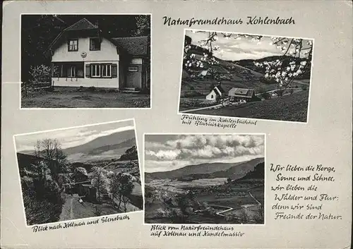 Kohlenbach Naturfreundehaus Kat. Waldkirch