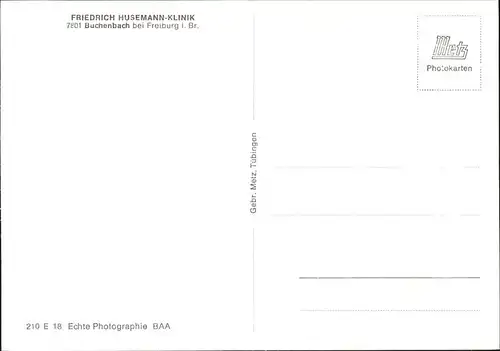 Buchenbach Breisgau Friedrich Husemann-Klinik Kat. Buchenbach
