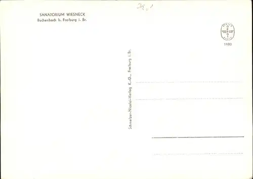 Buchenbach Sanatorium Wiesneck Kat. Buchenbach