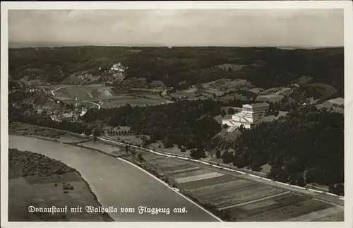 Walhalla Donau Flugaufnahme Kat. Donaustauf