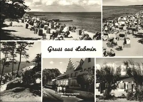 Lubmin Ostseebad FDGB Erholungsheim Philipp Mueller, Strand / Lubmin /Ostvorpommern LKR