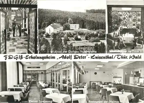 Luisenthal FDGB Erholungsheim Adolf Deter Restaurant Kat. Luisenthal Thueringen