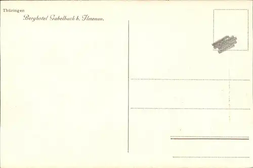 Gabelbach Thueringen Berghotel bei Ilmenau Kat. Langewiesen