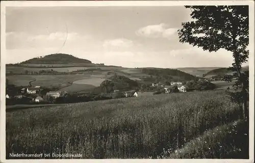 Niederfrauendorf bei Dippoldiswalde Felder Kat. Glashuette Sachsen