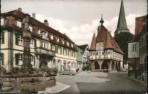 Michelstadt Altes Rathaus 1484 Marktbrunnen Kat. Michelstadt