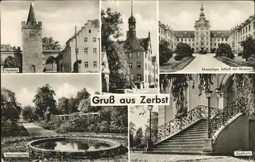 Zerbst Schloss Museum Stadthalle Kat. Zerbst