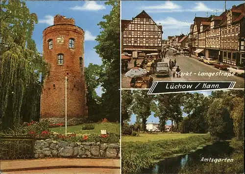 Luechow Wendeland Markt Langestrasse, Amtsgarten, Schlossturm / Luechow (Wendland) /Luechow-Dannenberg LKR