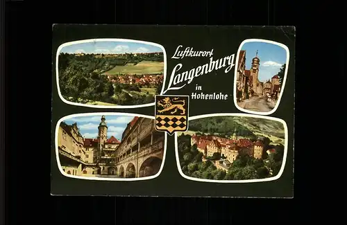 Langenburg Wuerttemberg Stadtwappen Kat. Langenburg