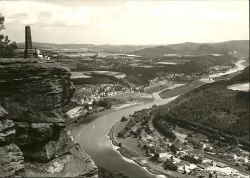 Lilienstein Bad Schandau Ausblick Kat. Bad Schandau