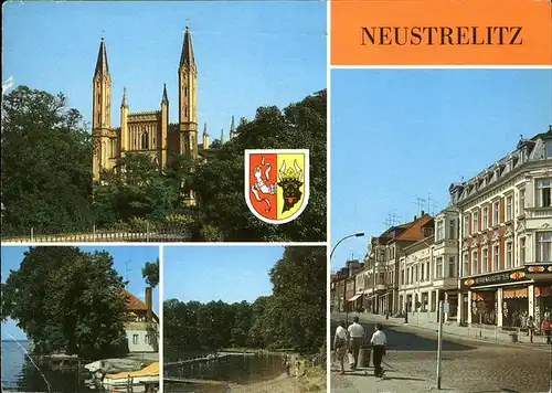 Neustrelitz Stadtwappen Zierker See Strelitzer Strasse Schlosskirche Kat. Neustrelitz