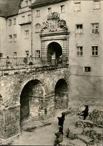 Torgau Baerenfreigehege Schloss Hartenfels Kat. Torgau