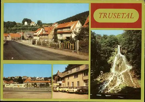 Trusetal Eisensteinstrasse HO Gaststaette Wasserfall Kat. Trusetal