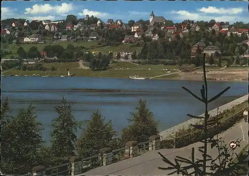 Langscheid Sorpesee Sorpetalsperre Staudamm Kat. Sundern (Sauerland)