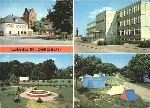 Loebnitz Delitzsch Dorfplatz Ernst-Schneller-Oberschule Park Kat. Loebnitz Delitzsch