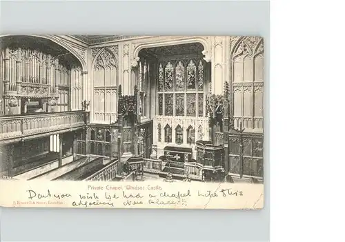 wz22063 Windsor Castle Private Chapel, Windsor Castle Kategorie. United Kingdom Alte Ansichtskarten