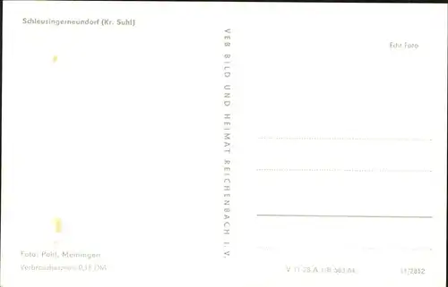 Schleusingerneundorf Kr. Suhl Kat. Nahetal-Waldau