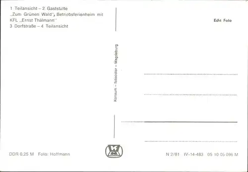 Langendembach KFL Ernst Thaelmann Zum Gruenen Wald Kat. Langenorla