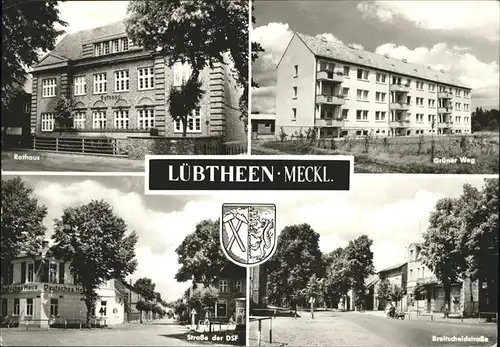 Luebtheen Gruener Weg Strasse der DSF Rathaus Kat. Luebtheen