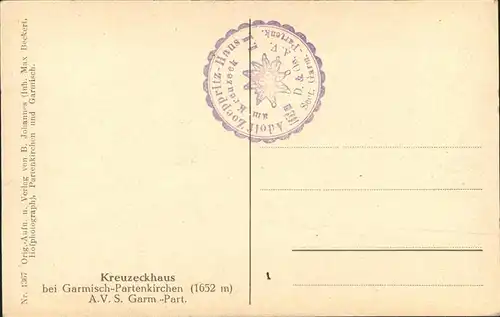 Kreuzeckhaus  Kat. Garmisch-Partenkirchen