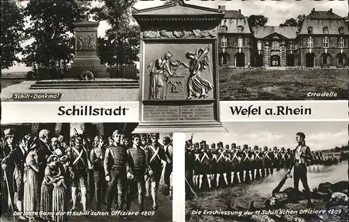 Wesel Rhein Schillstadt Schilldenkmal Citadelle Kat. Wesel