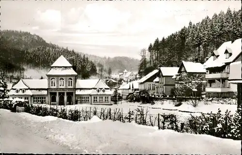 Bad Grund Harz Kur Badehaus Winter Kat. Bad Grund (Harz)