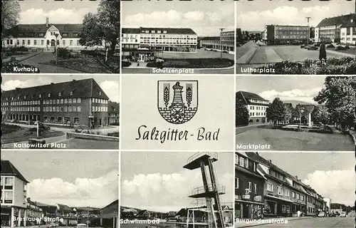 Salzgitter Bad Lutherplatz Marktplatz Burgundenstrasse Schwimmbad Kattowitzer Platz Kurhaus Schuetzenplatz  / Salzgitter /Salzgitter Stadtkreis