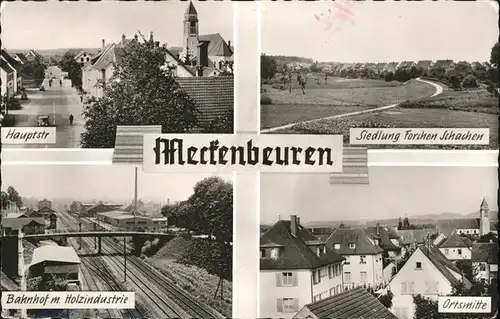 Meckenbeuren Siedlung Forchen Bahnhof Hauptstrasse Kat. Meckenbeuren