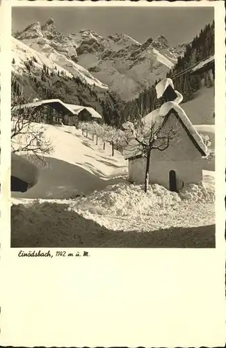 Einoedsbach Kapelle Schnee Alpengasthof Kat. Oberstdorf