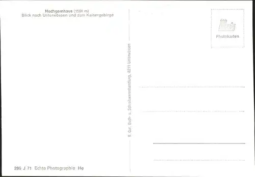 Hochgernhaus Unterwoessen, Kaisergebirge / Unterwoessen /Traunstein LKR