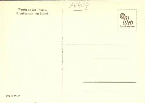 Woerth Donau Krankenhaus Schloss Kat. Woerth a.d.Donau