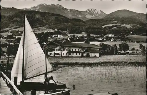 Felden Chiemsee Hotel Restaurant Fischerstueberl Boot Kat. Bernau a.Chiemsee