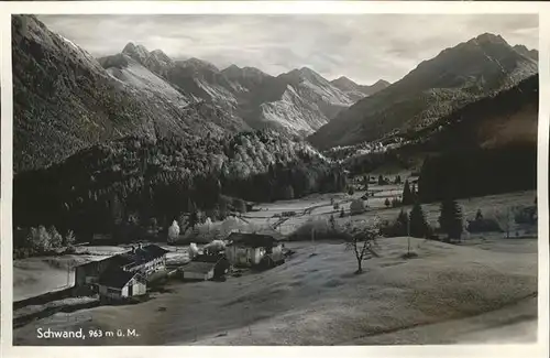 Schwand Oberstdorf Gasthof Pension Kat. Oberstdorf